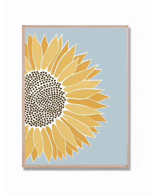 Girasol en Celeste
