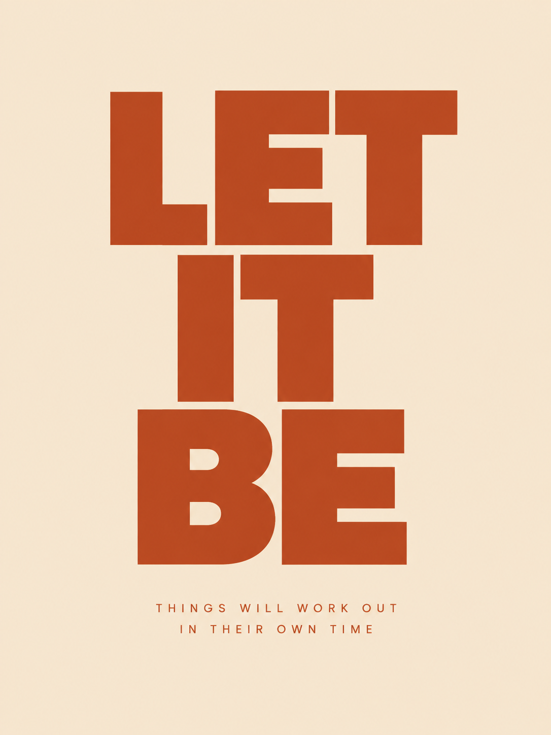 Let It Be Beige - cuadro decorativo