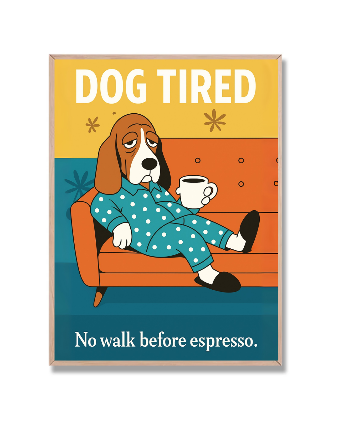 Perro no camino sin espresso
