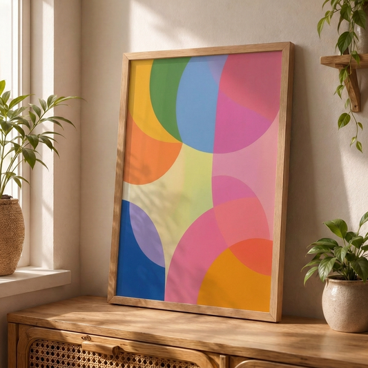 Abstracto forma de colores