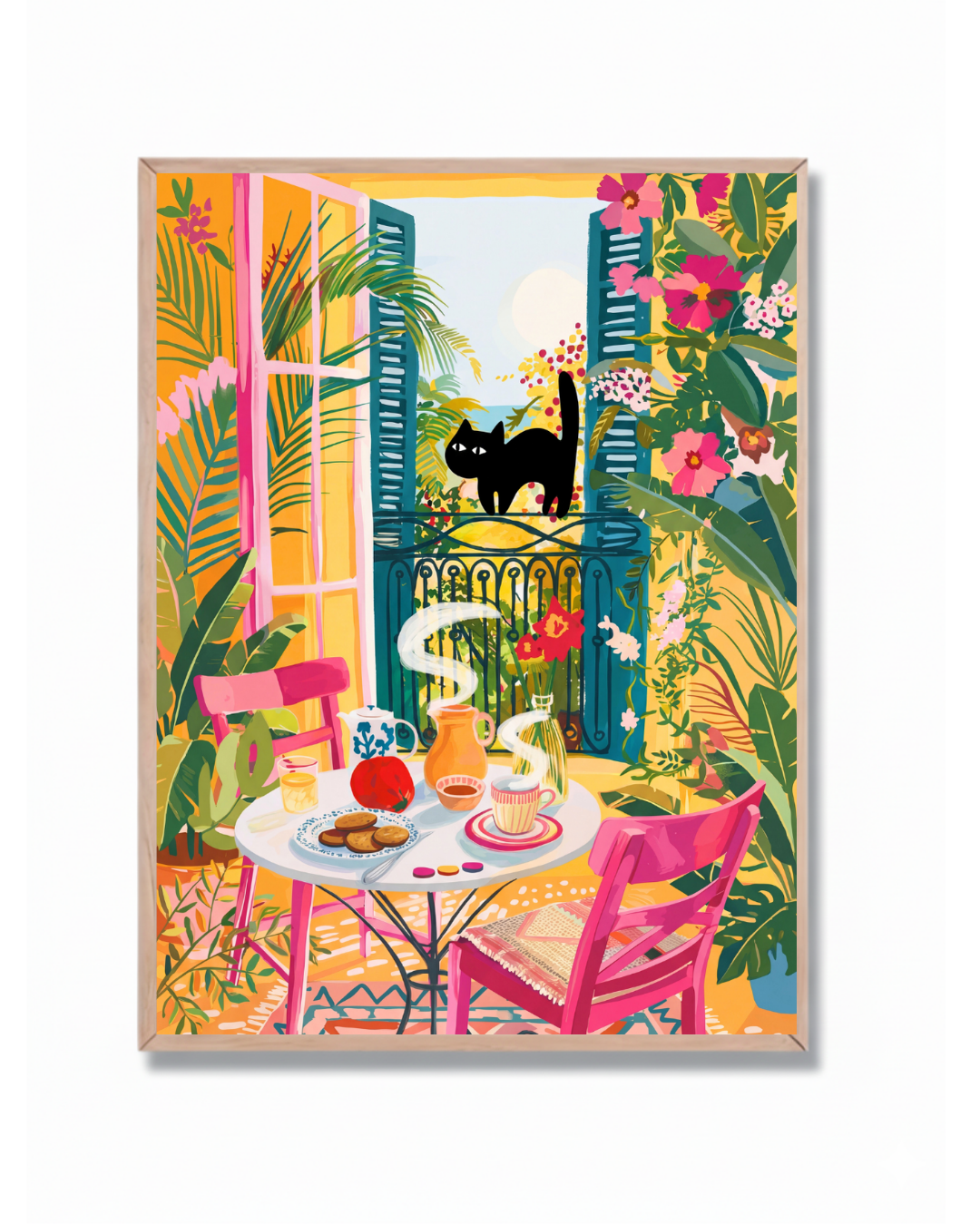 Desayuno Tropical con Gato