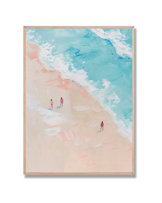 Playa con bañistas