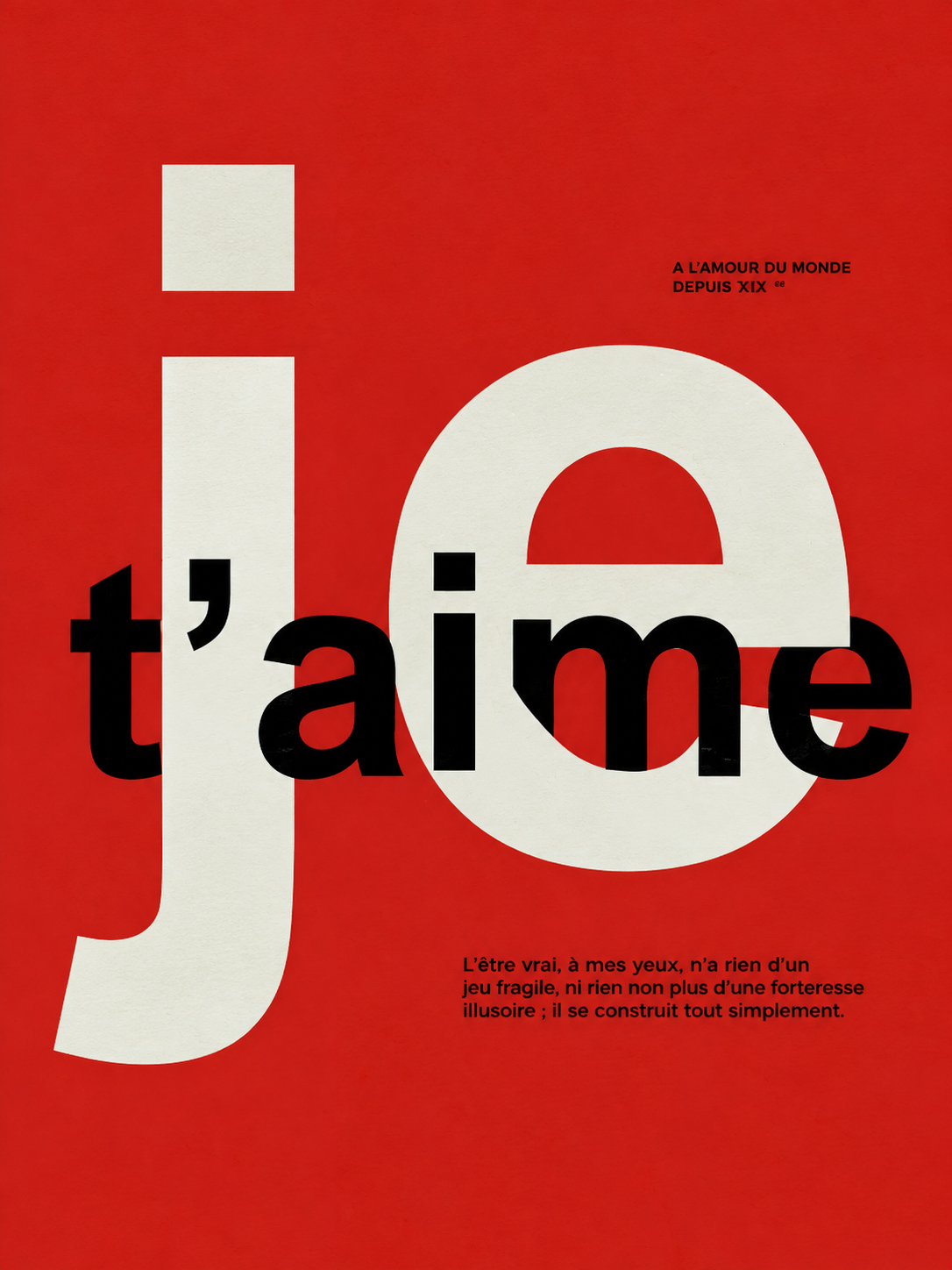 J'aime - cuadro decorativo