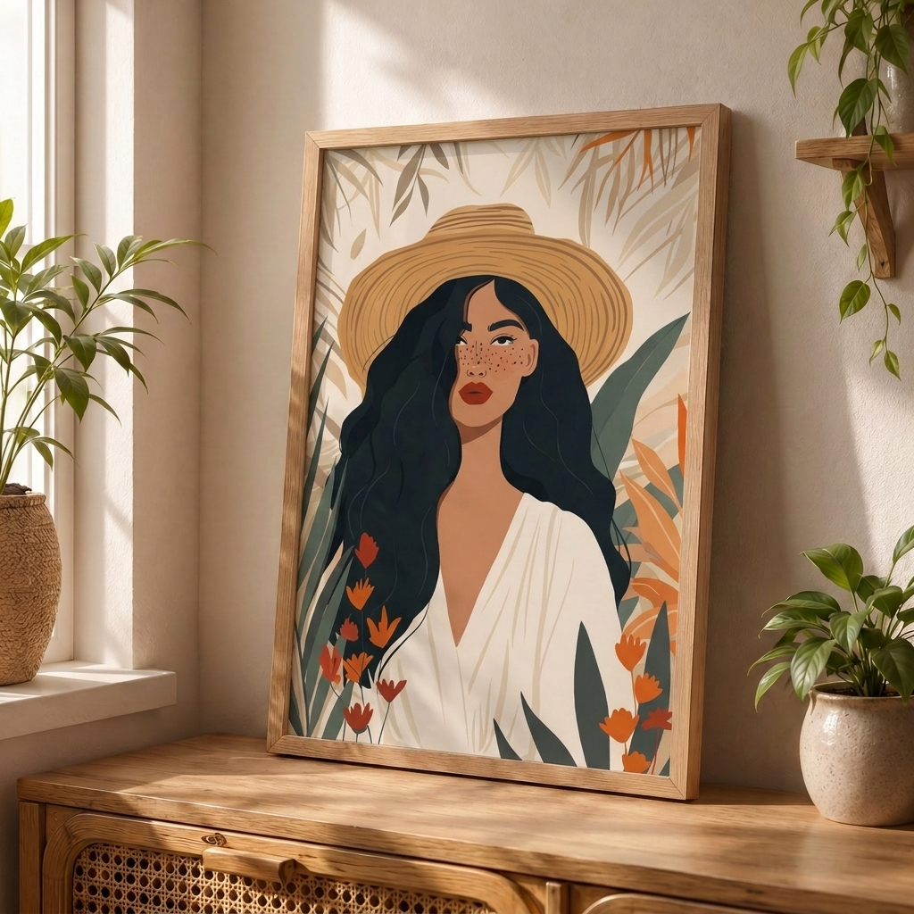 Mujer en el Jardín