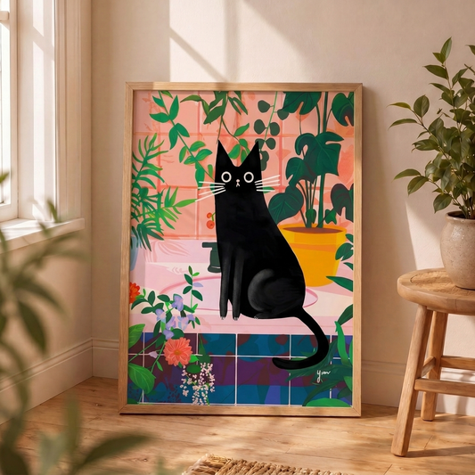 Cat Bathroom Jungle