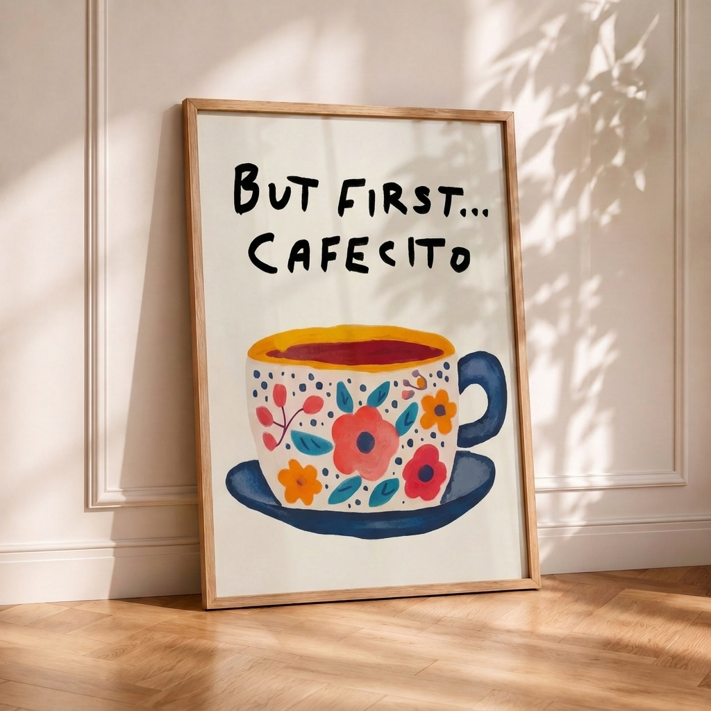 Taza Café Floral