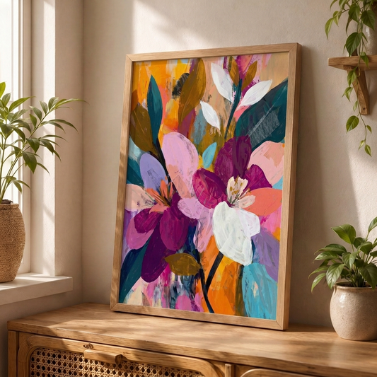 Flores Abstractas Vibrantes