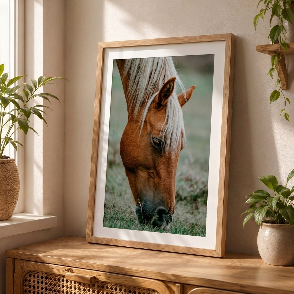 Caballo Pastando Campo