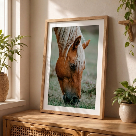 Caballo Pastando Campo