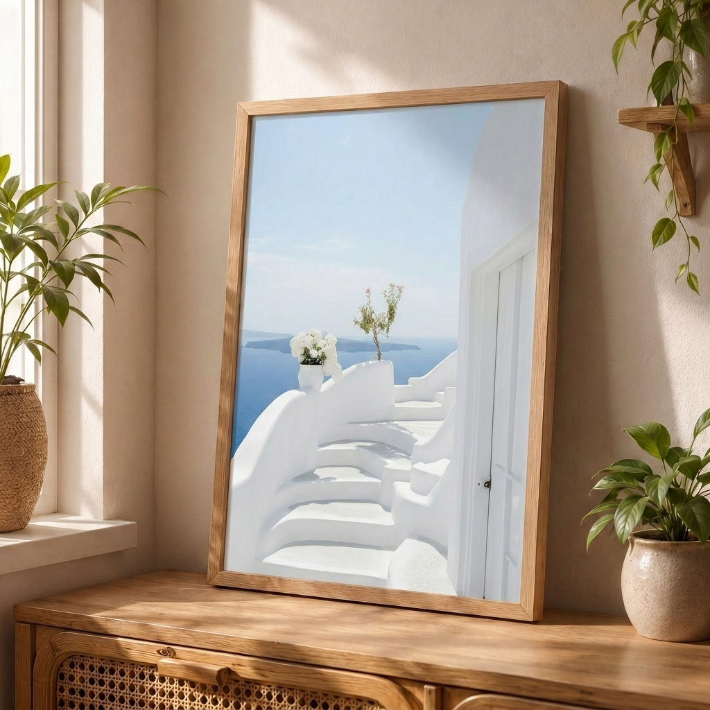 Santorini Escaleras Blancas