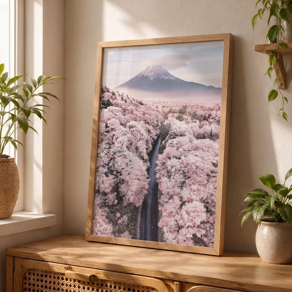 Monte Fuji Japón Cerezos
