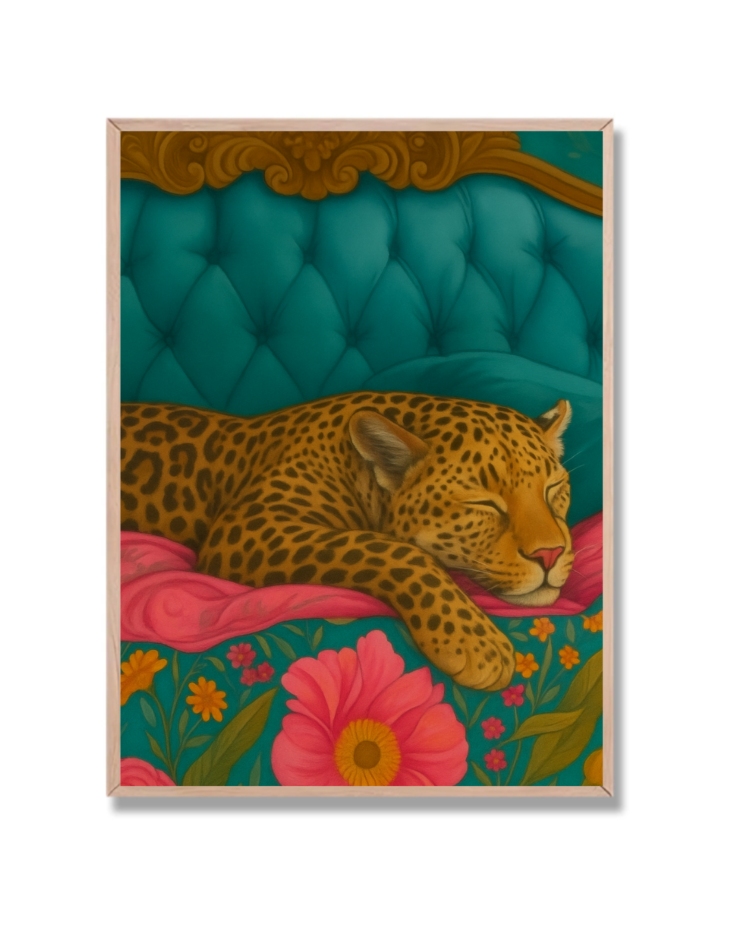 Leopardo en la cama