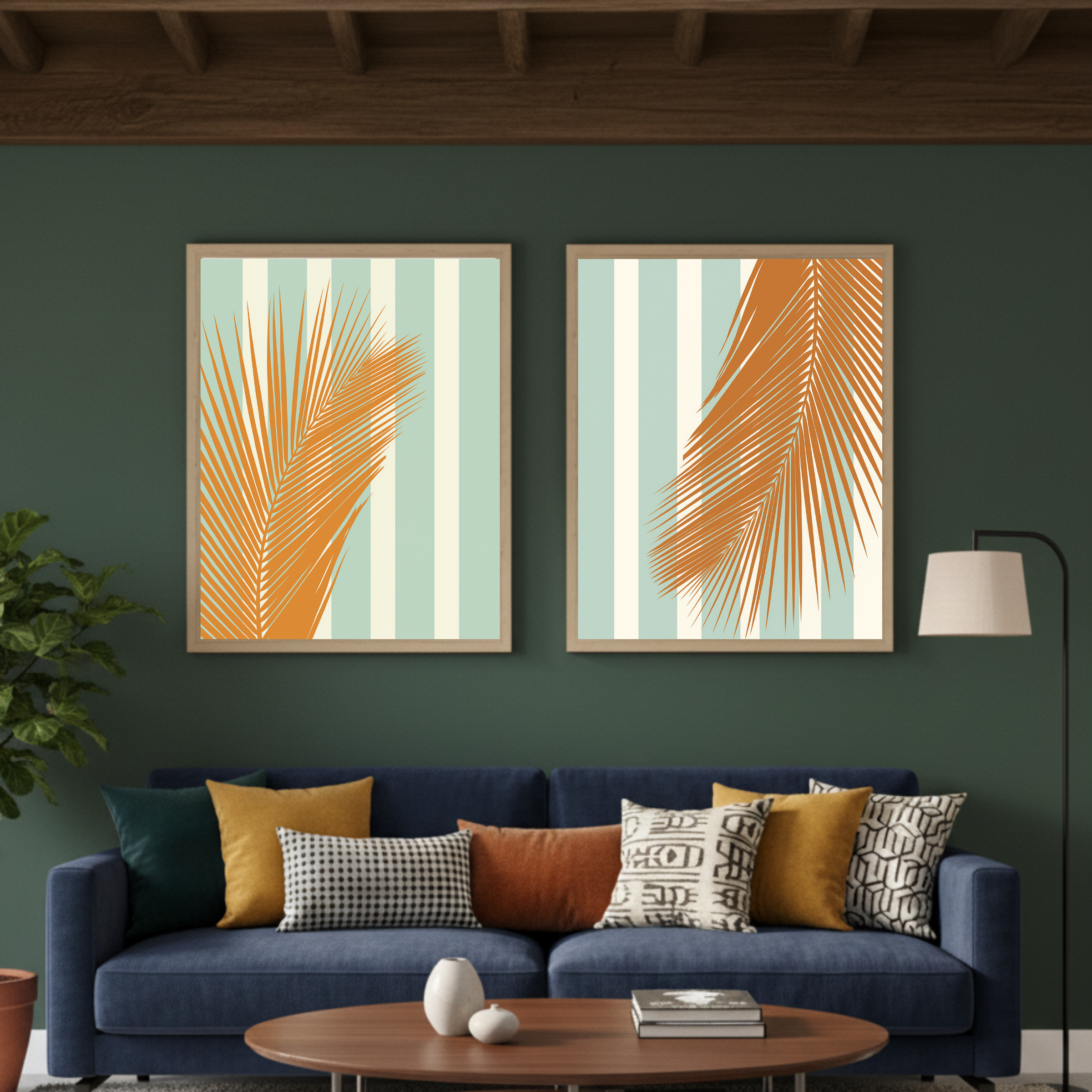 Set de 2 Palms Retro