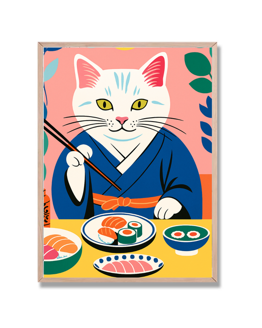 Gato y sushi