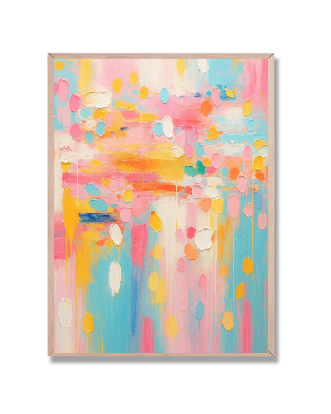 Abstracto en rosa y celeste