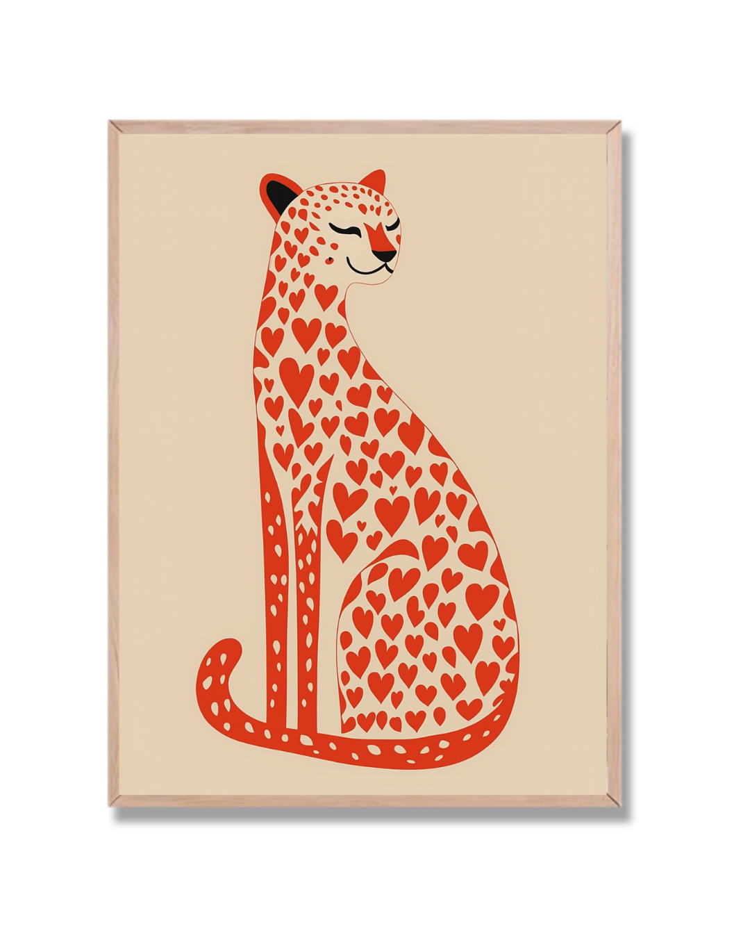 Leopardo de corazones