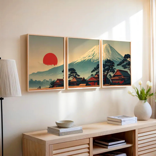 Set de 3 Monte Fuji al Alba
