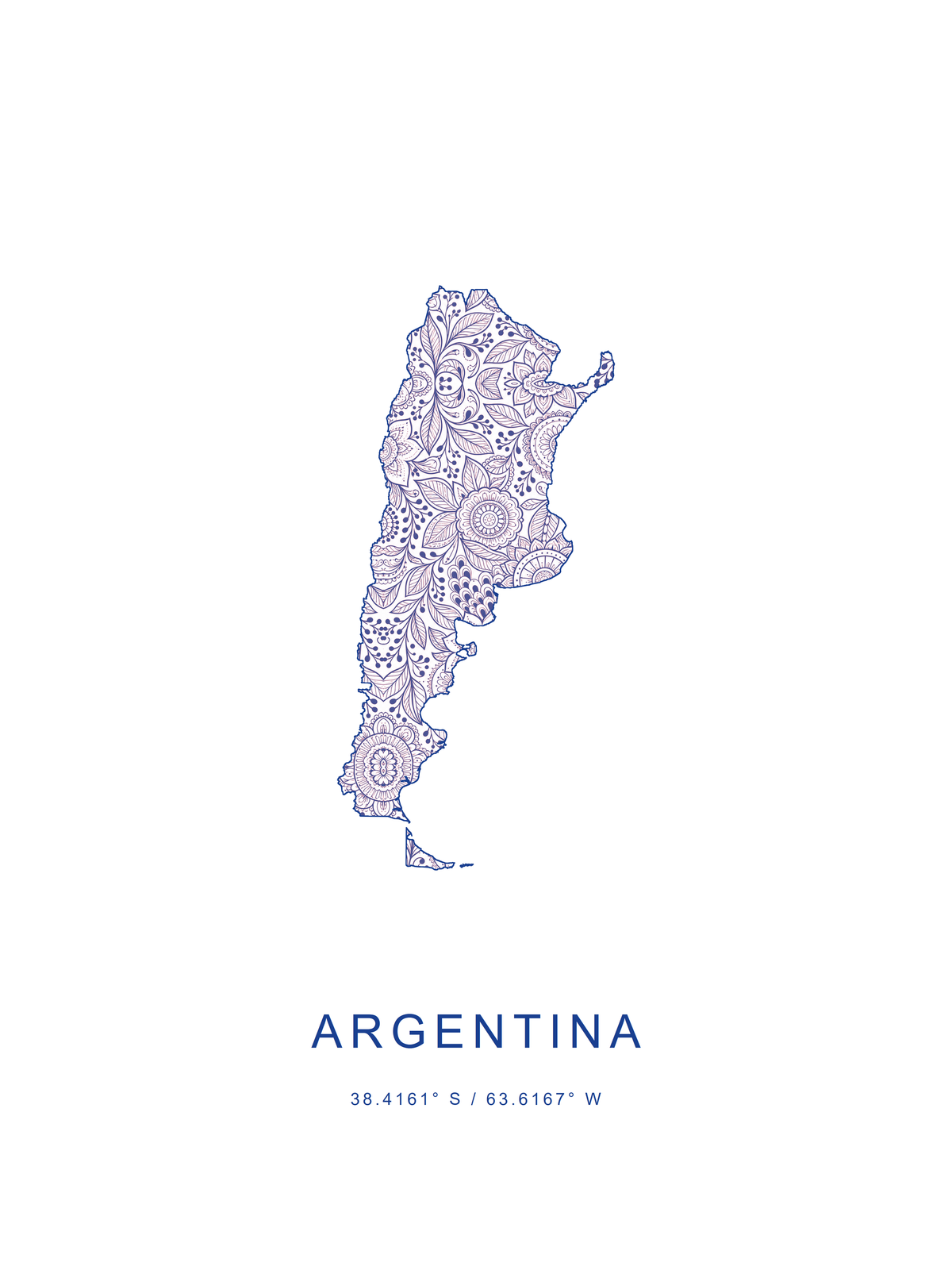 Argentina 4 — mapa decorativo 3:4