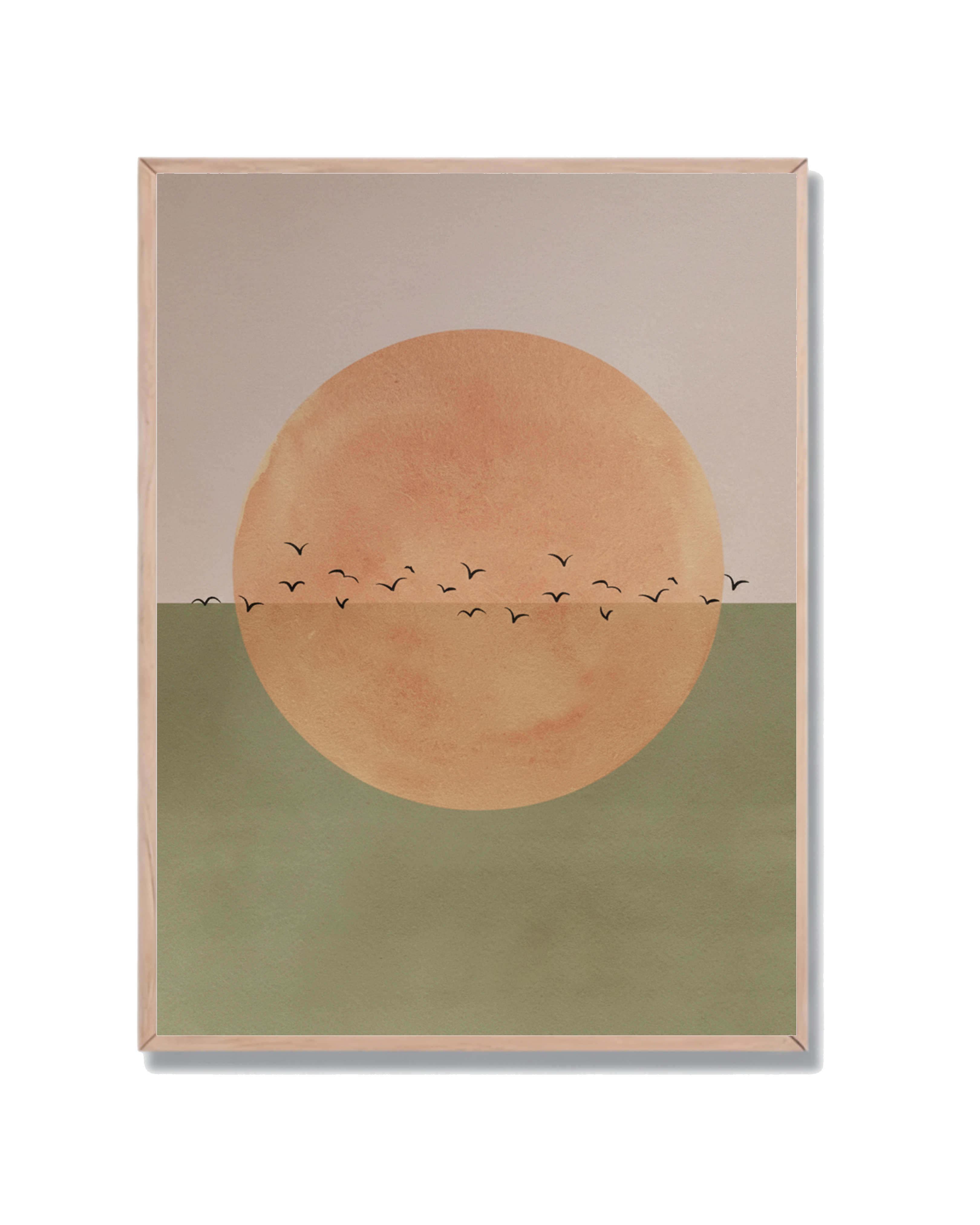 Atardecer Minimalista Aves