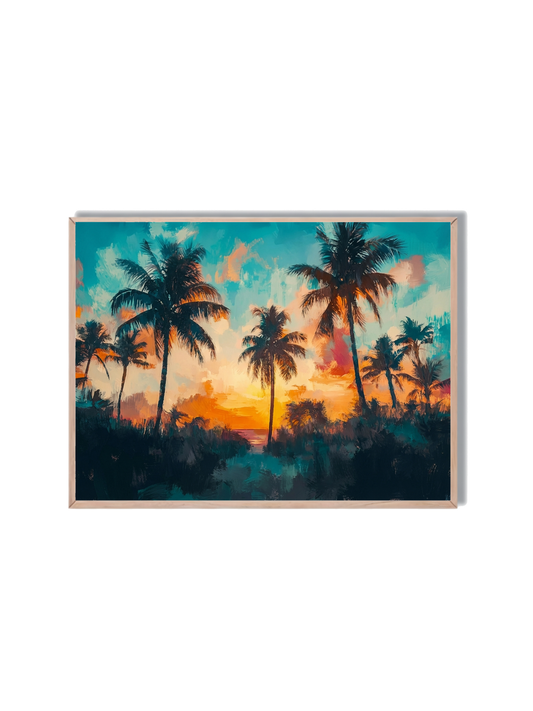 Atardecer Tropical Palmeras