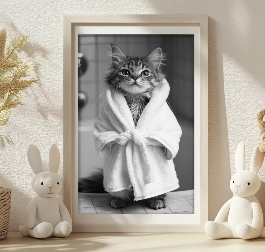 Gato baño 3