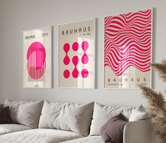 Set de 3 Bauhaus Rosa