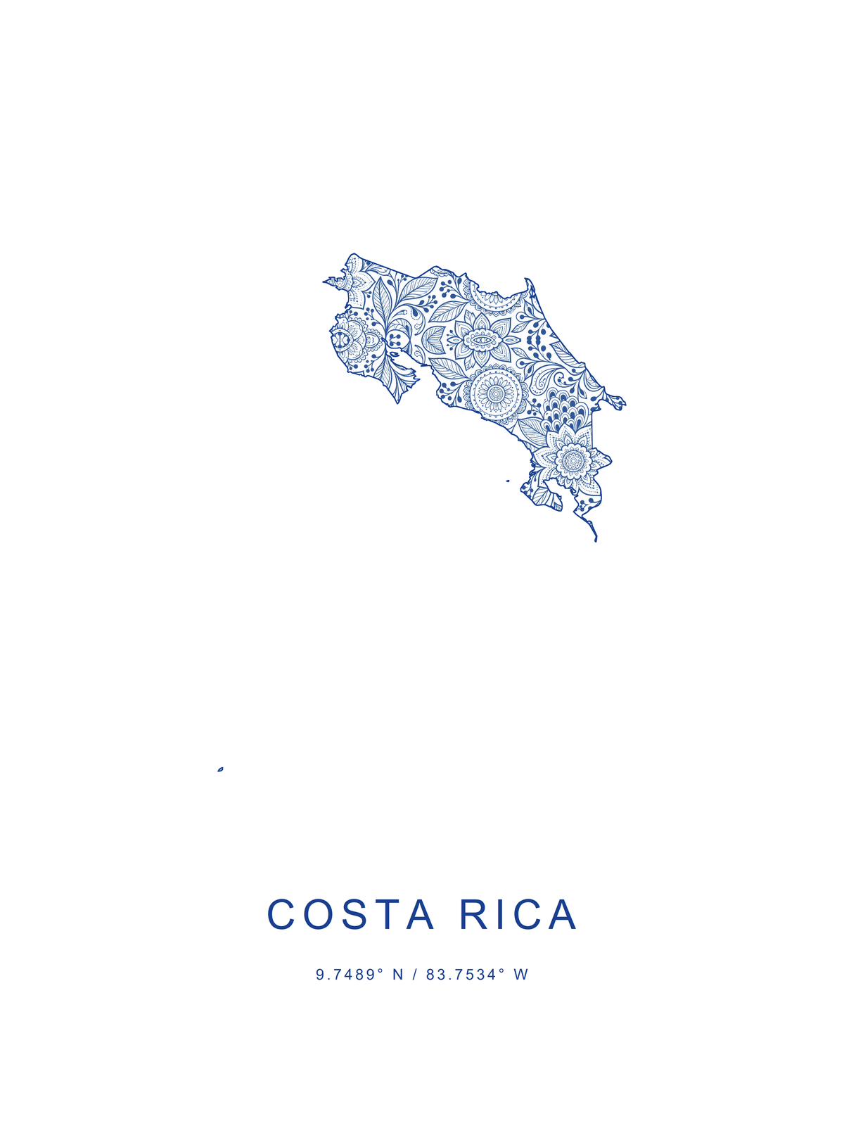 Costa Rica 2 — mapa decorativo 3:4