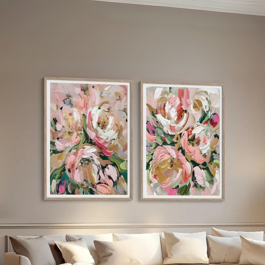 Set de 2 Abstracto Floral