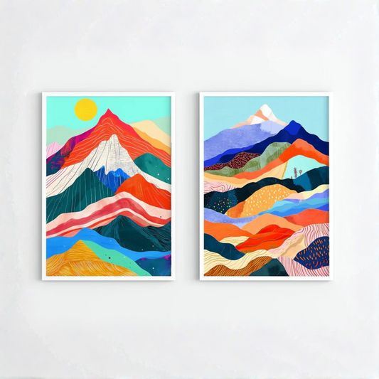 Set de 2 Montaña Colorida