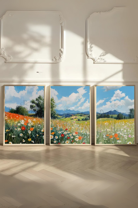 Set de 3 Campo de Flores 6