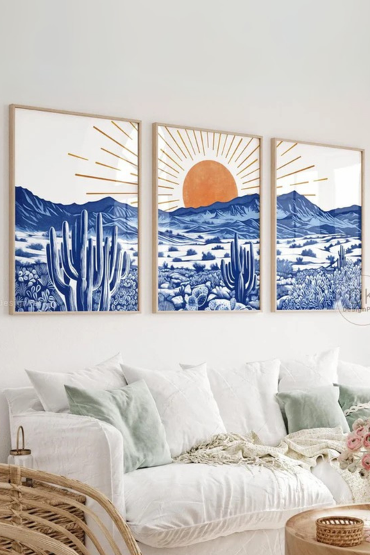 Set de 3 Desierto Azul