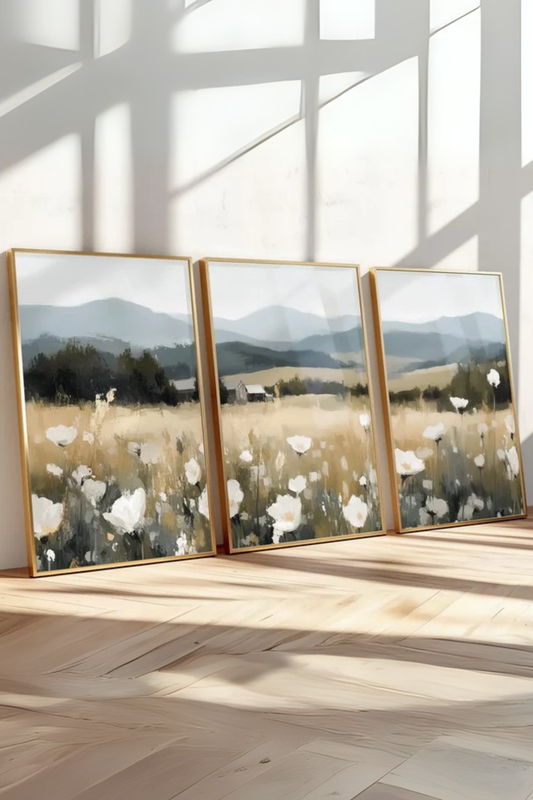 Set de 3 Campo de Flores 2