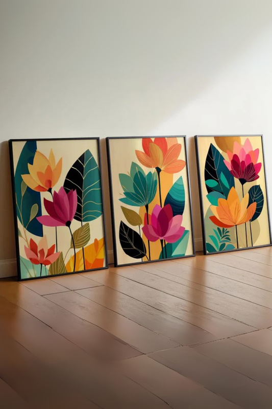 Set de 3 Flores colores #1