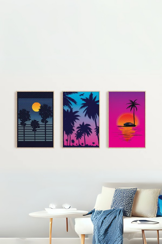 Set de 3 Tropical 80s