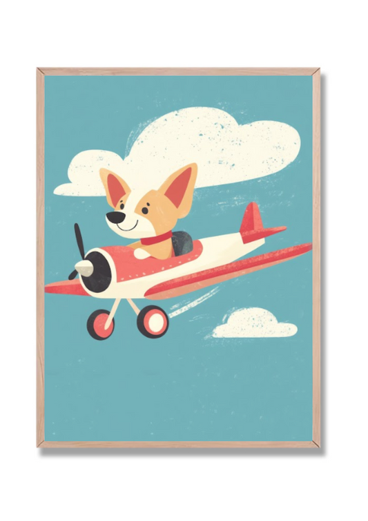 Perro y Avioneta