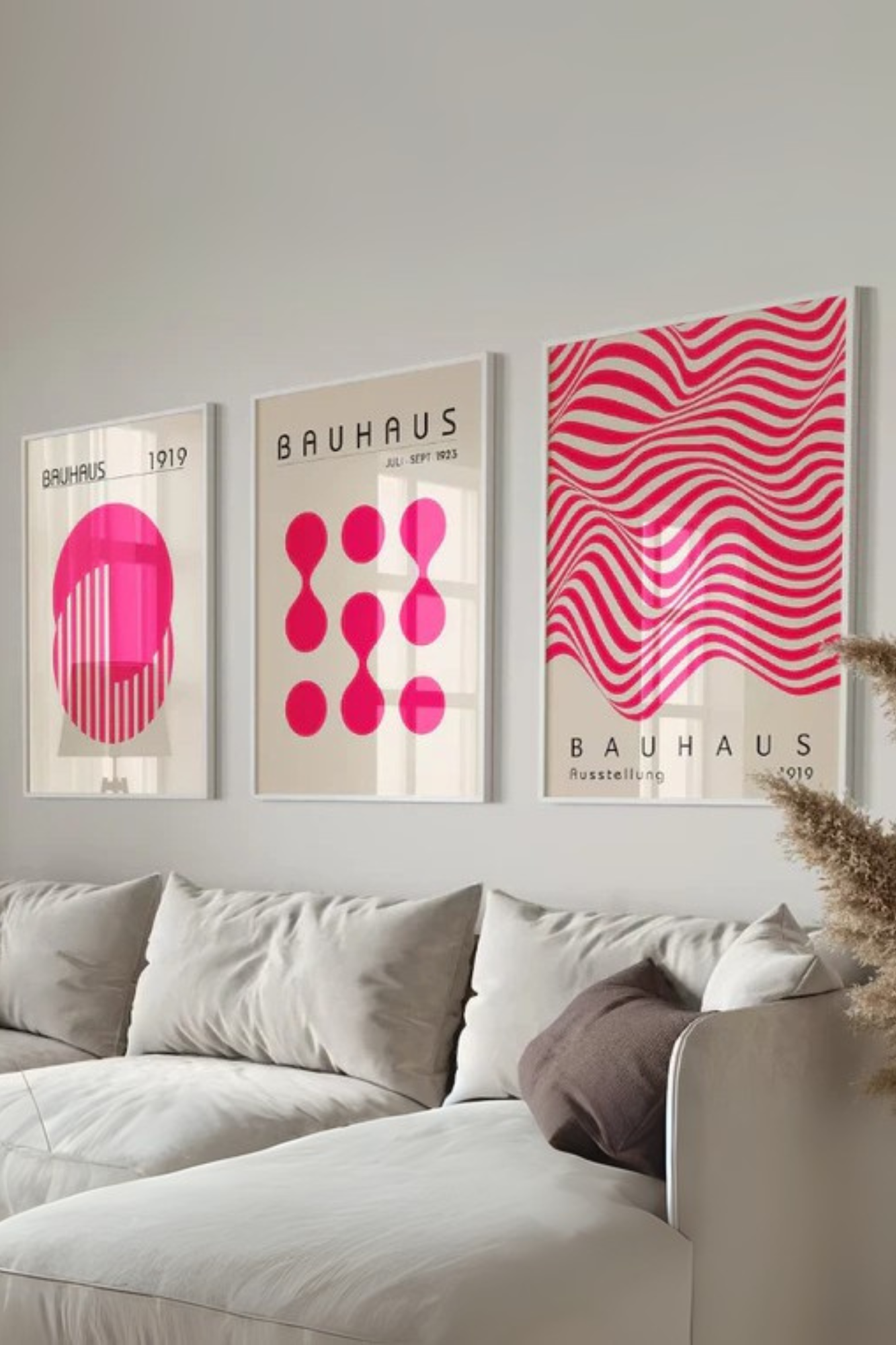 Set de 3 Bauhaus Rosa
