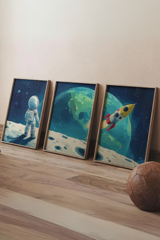 Set de 3 Astronauta y Espacio Infantil