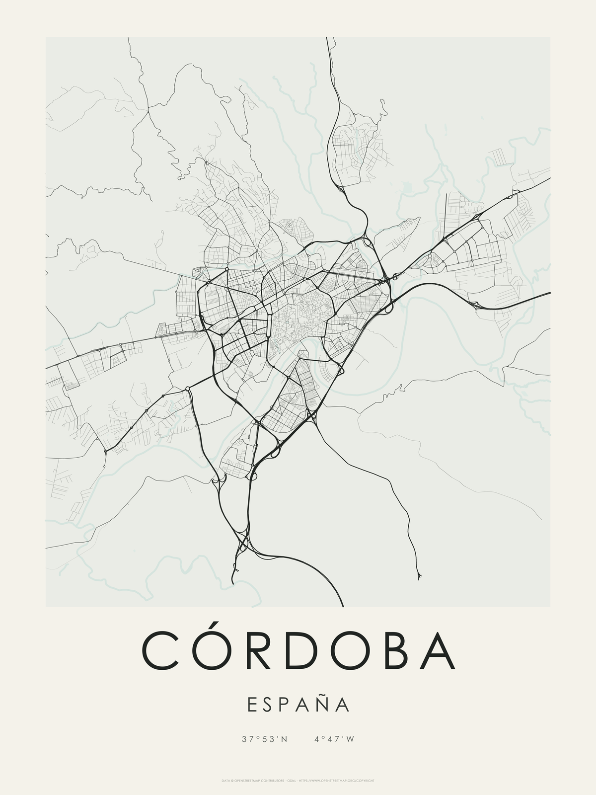 Córdoba 1 — mapa artístico 3:4