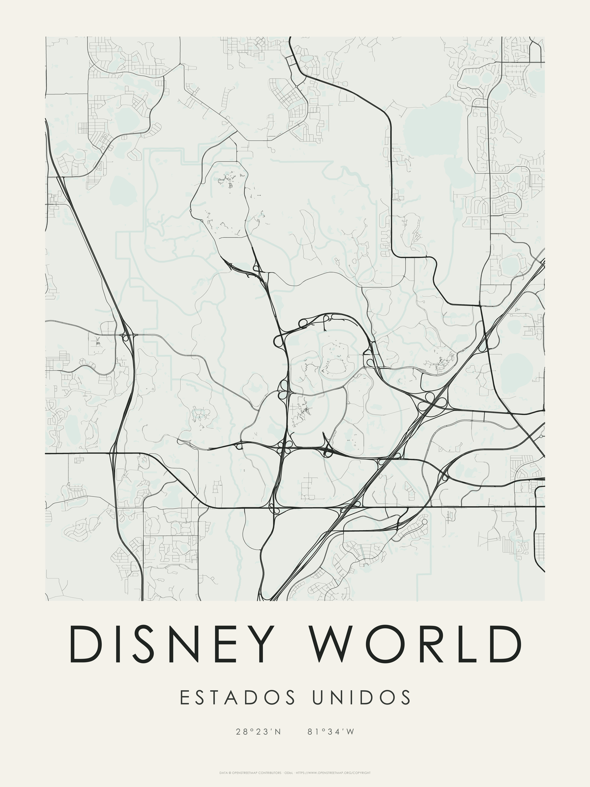 Disney World 1 — mapa artístico 3:4
