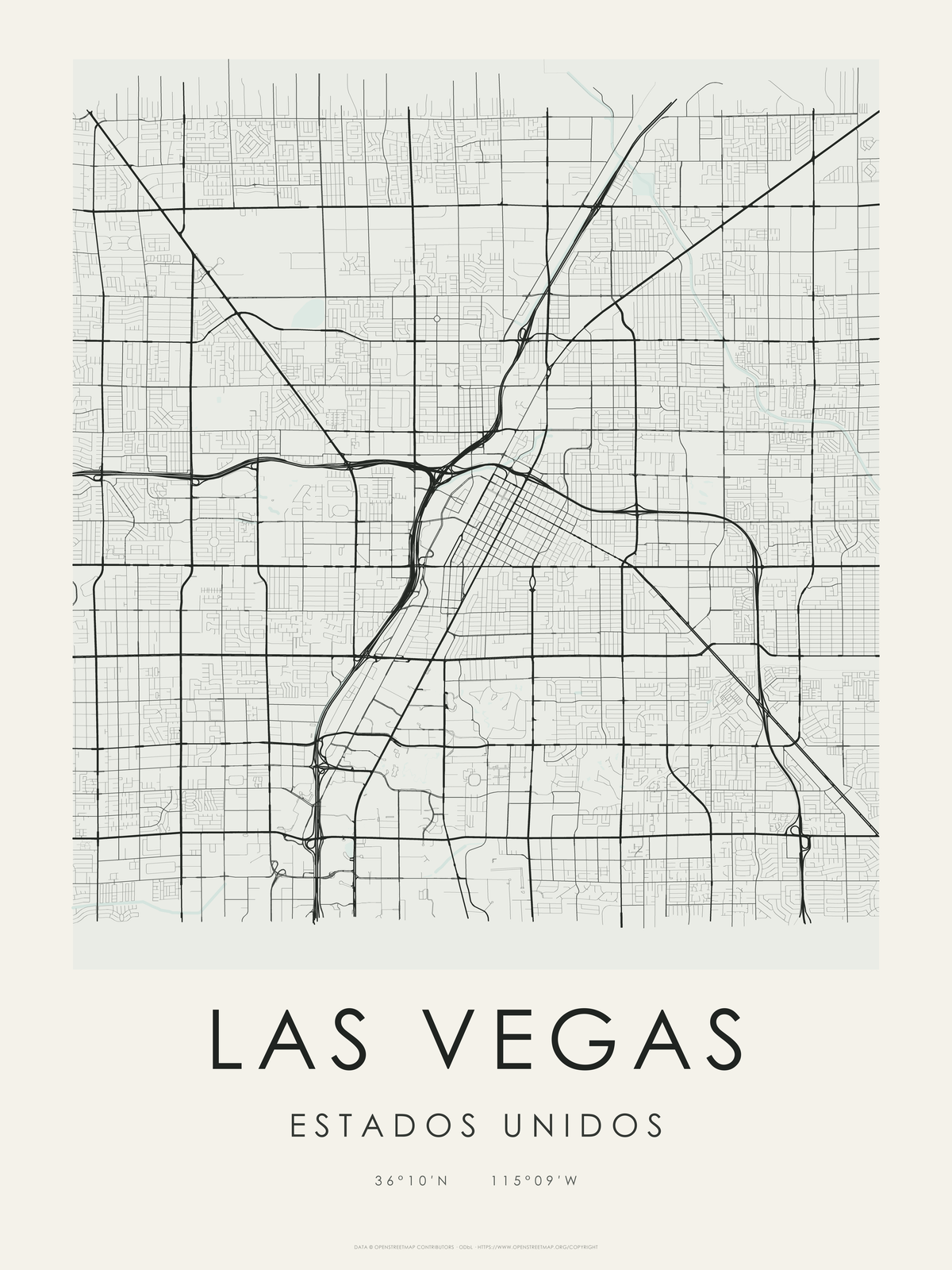 Las Vegas 1 — mapa artístico 3:4