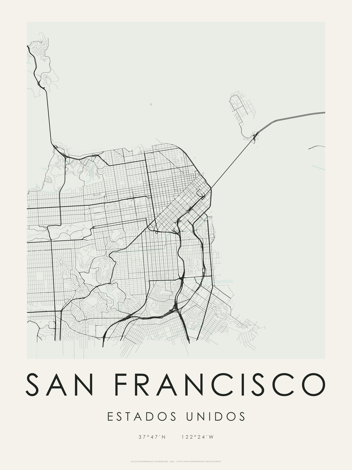 San Francisco 1 — mapa artístico 3:4