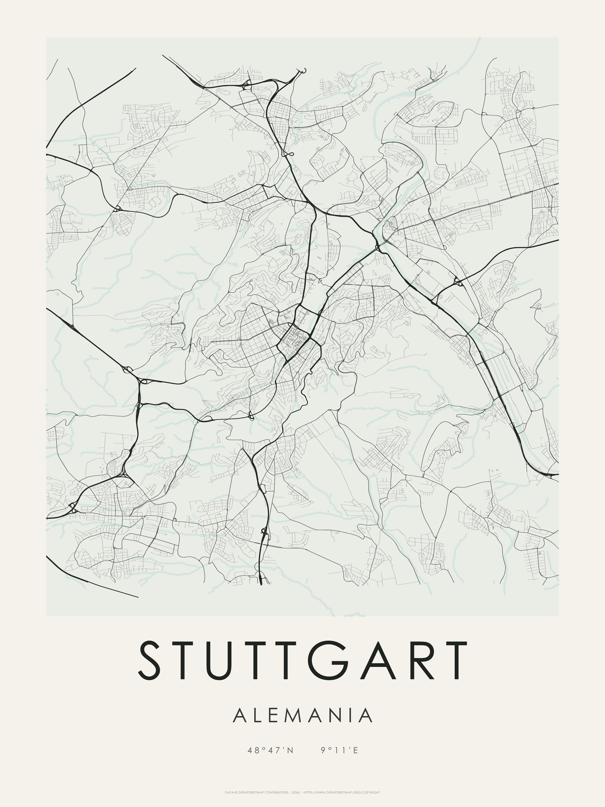 Stuttgart 1 — mapa artístico 3:4