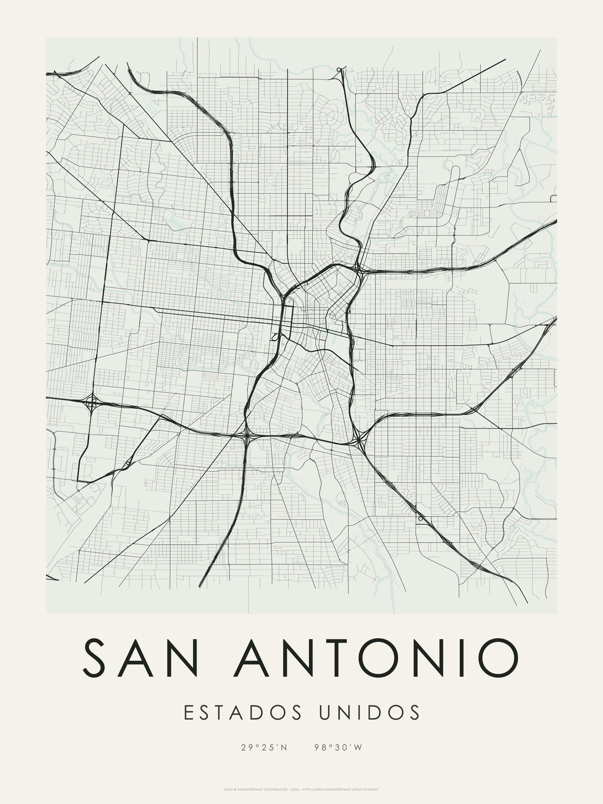 San Antonio 1 — mapa artístico 3:4