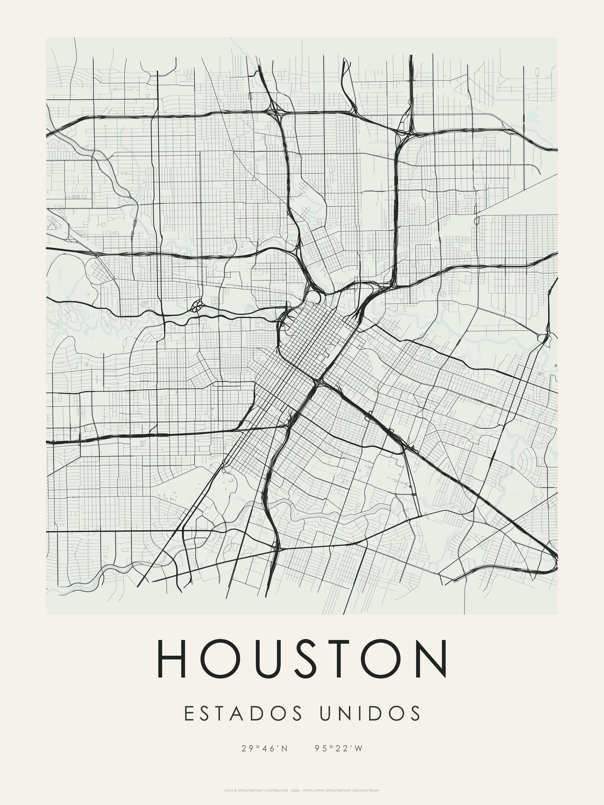 Houston 1 — mapa artístico 3:4