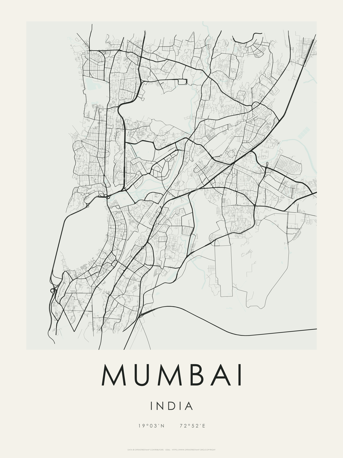Mumbai 1 — mapa artístico 3:4