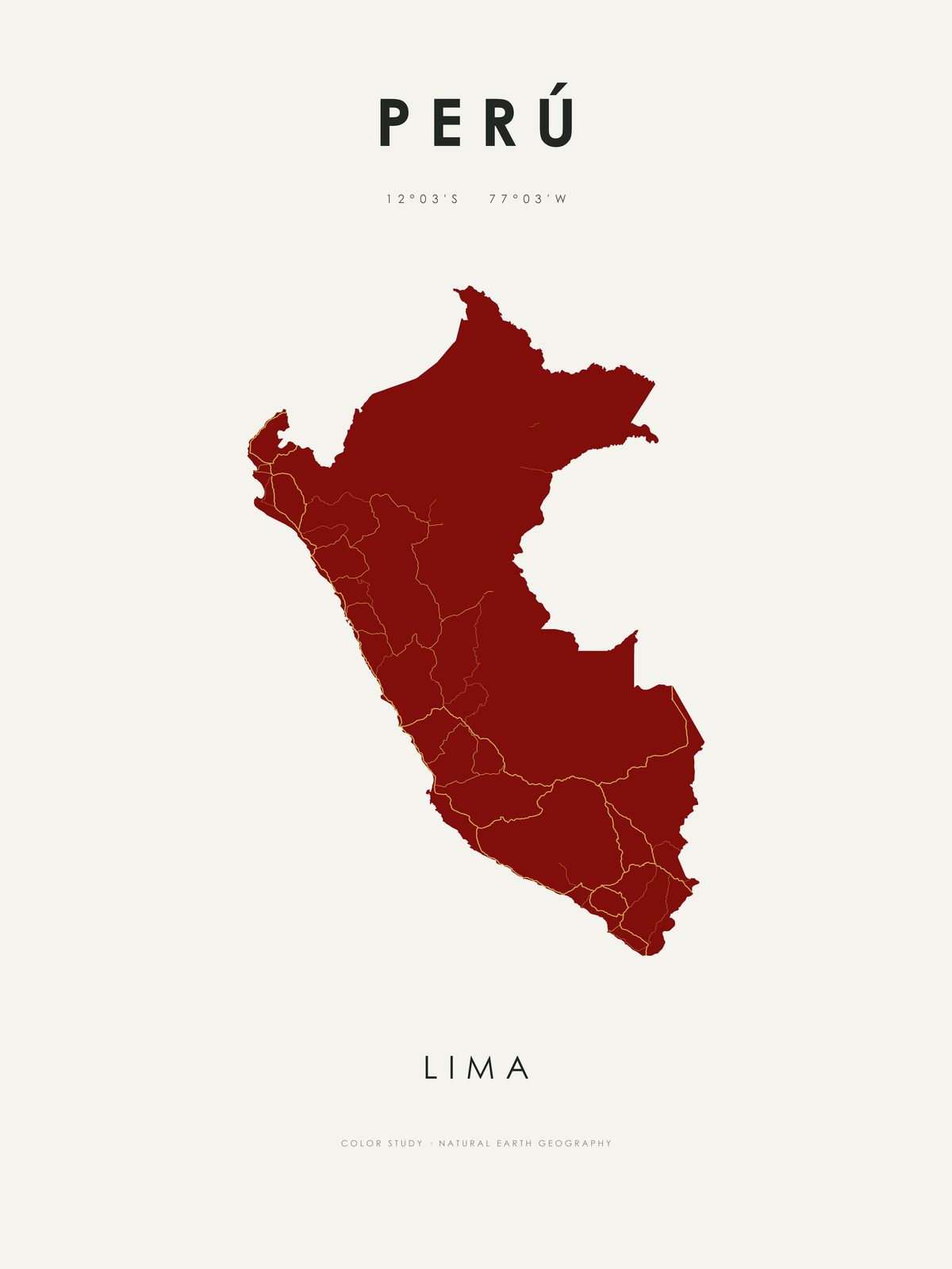 Perú 1 — mapa artístico 3:4