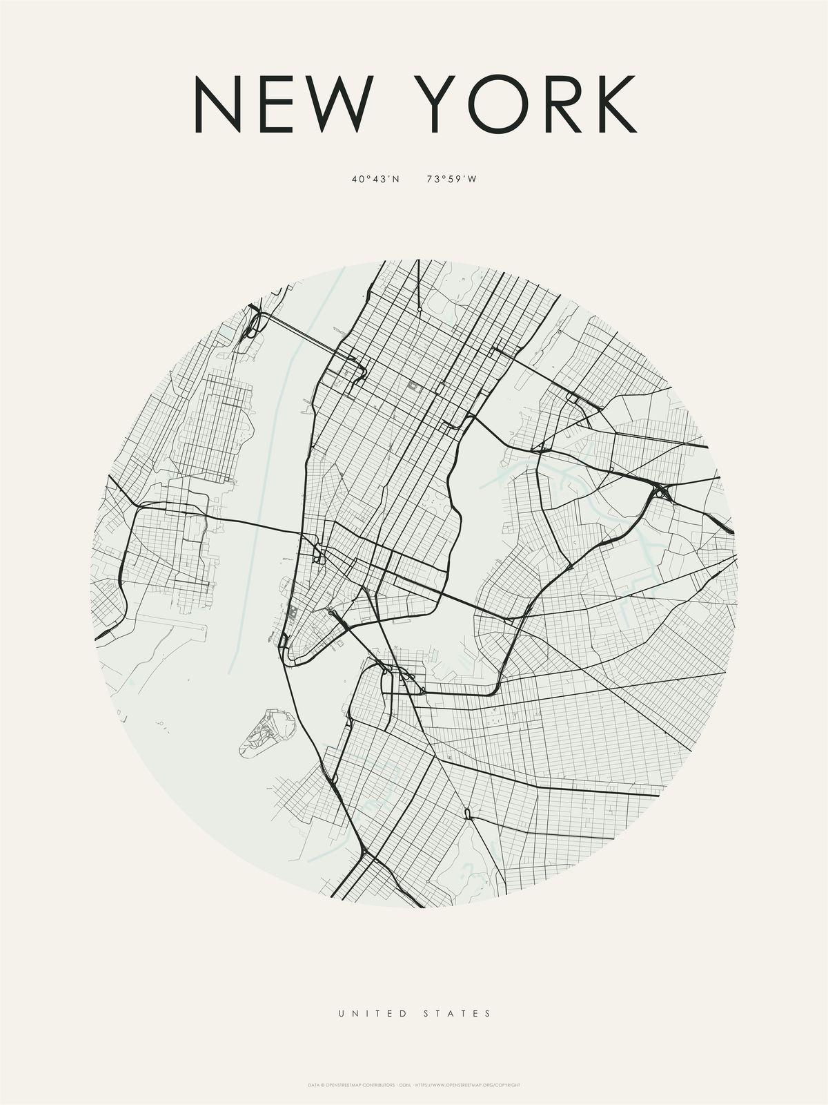 Nueva York 3 — mapa artístico 3:4