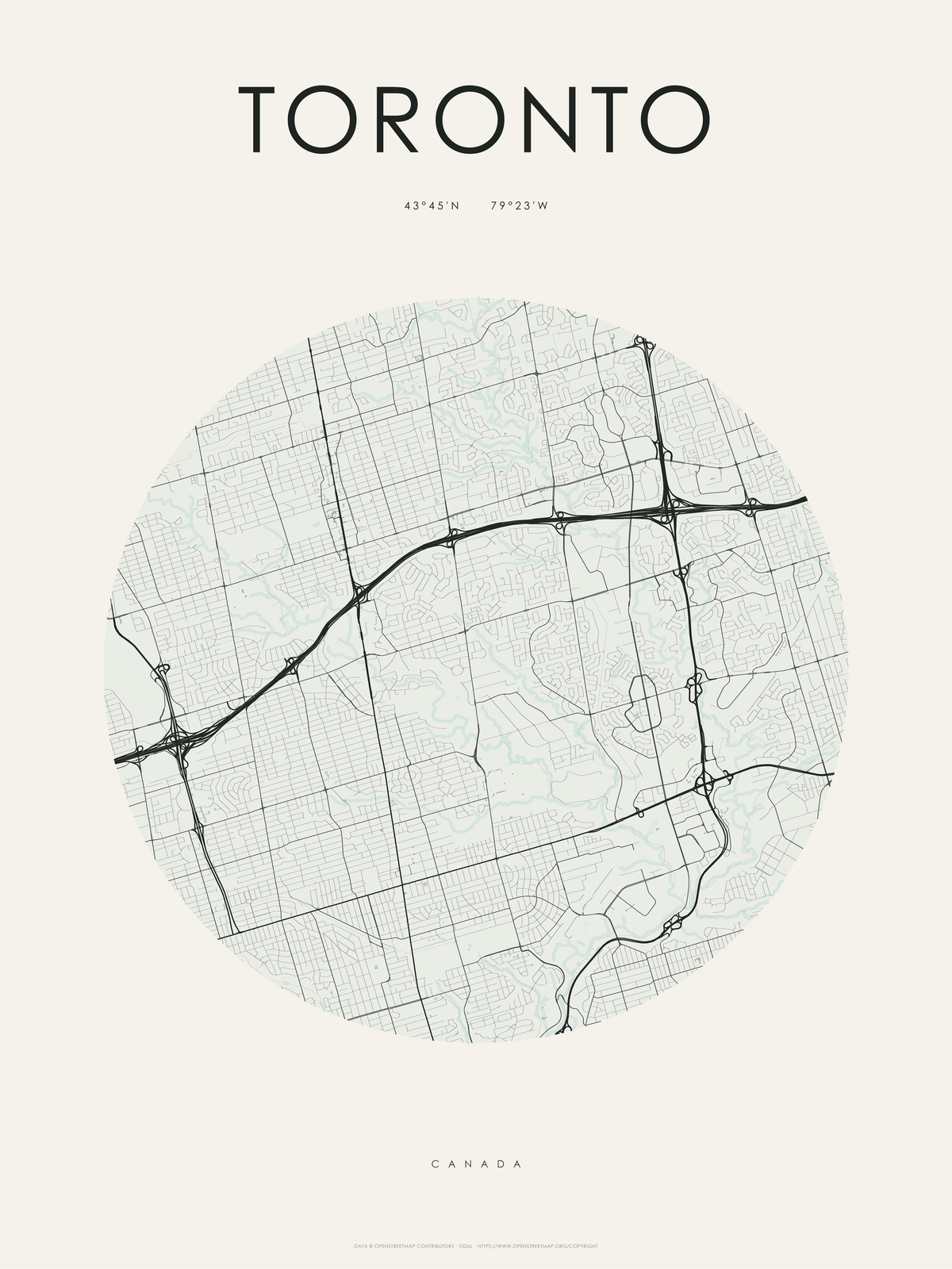 Toronto 2 — mapa artístico 3:4