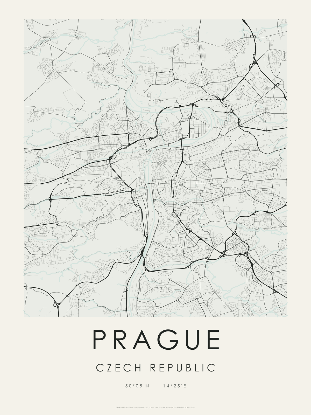 Praga 1 — mapa artístico 3:4