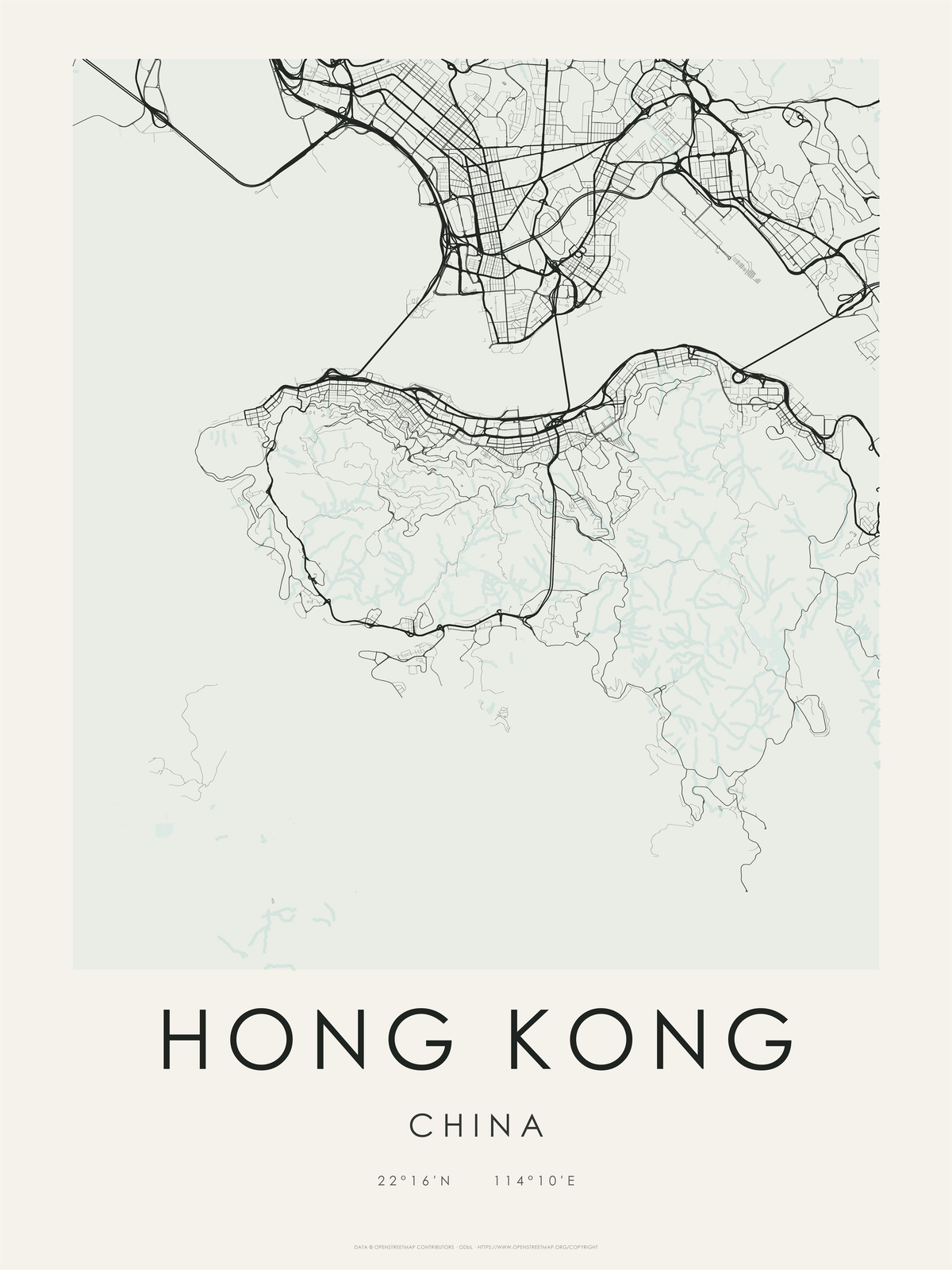 Hong Kong 1 — mapa artístico 3:4